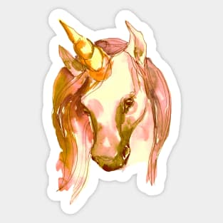 Watercolor Unicorn Magic Sticker